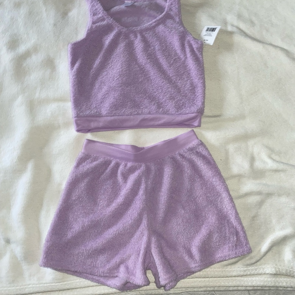 Purple fluff 2 piece